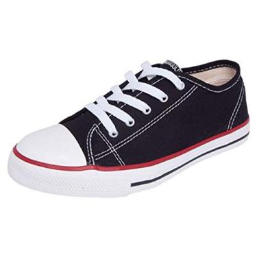 Imagem de Tênis Diversão, Canvas Low, Infantil, Preto, 36