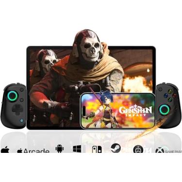 Imagem de Megadream Mobile Gaming Controller for iPad/Tablet 13'', iPhone Controller with Hall Joysticks/Trigger/Macro/7 Color RGB, Gamepad Joystick for Android/PC/Switch/PS4, Xbox/PS5 Streaming, Cloud Game,