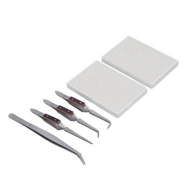 Imagem de O Kit de Solda de Joias de 6 Unidades Inclui 2 Blocos de Solda de Favo de Mel, 1 Pinça, 3 Pinças de Solda, para Ferramentas de Fabricação de Joias, Peças de Suprimentos de Solda
