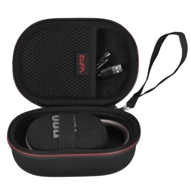 Imagem de Capa rígida, estojo portátil à prova d'água para alto-falante Bluetooth JBL Clip 4, Clip 5 - Preto