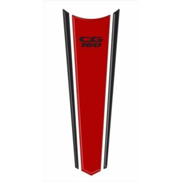 Imagem de Adesivo Faixa ( Gravata ) Titan Cg 160 Resinado - Verm/preto - Resitan