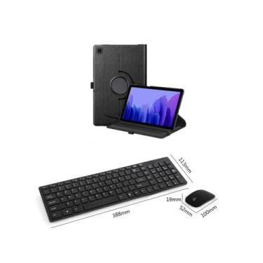Imagem de Capa Giratória + Teclado + Mouse P/ Tablet Samsung Galaxy Tab A7 T500 