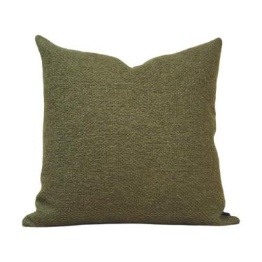 Imagem de Almofada Boucle Verde Musgo Quadrada - Cazachic, Completa