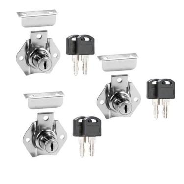 Imagem de Fechadura Cano Curto 22mm 13 Unds Portas Gavetas Armários - Renna