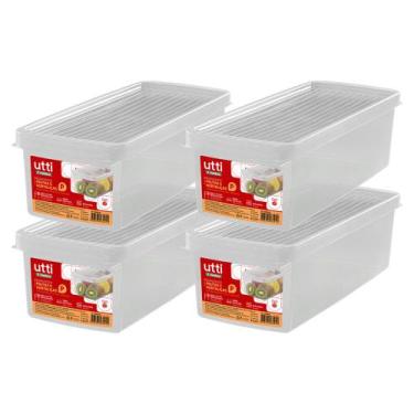 Imagem de Kit 4 Caixa Organizadora Pequena Verduras Legumes Ordene