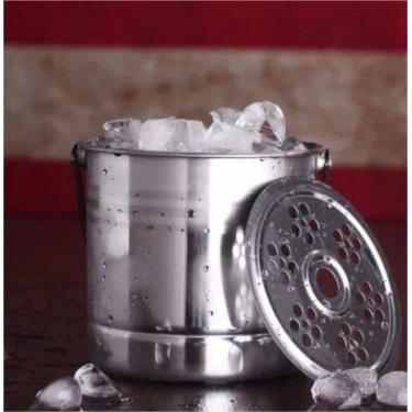 Imagem de Balde De Gelo Com Pegador E Bandeja Separadora Inox