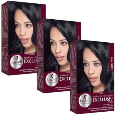 Imagem de Kit 3 TONALIZANTE HASKELL 200 PRETO