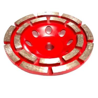 Imagem de Disco Diamantado Desbaste Segmentado 2 Linhas 4.1/2' X Rosca M14 61754