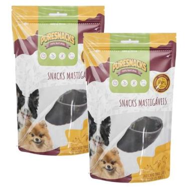 Imagem de Kit 2 Petisco Casco Bovino Snacks 100% Natural Puresnacks