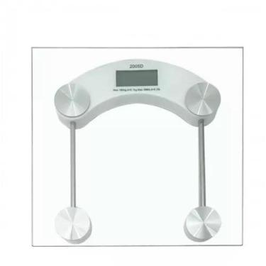 Imagem de Balança Digital Corporal Quadrada Vidro Academia Casa Banheiro 180kg -
