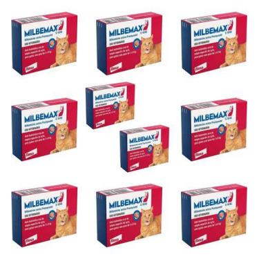Imagem de 10 Milbemax Vermifugo Para Gatos De (2a8 Kg)  2 Comprimidos - Elanco