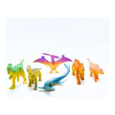 Imagem de Kit 6 Dinossauros Brinquedo Miniatura T-rex Play Set Animal - Duarte S