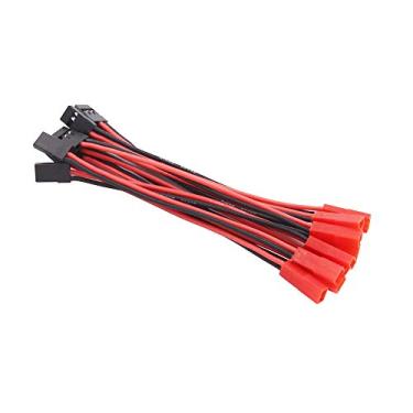 Imagem de OliYin 10 pçs JR Futaba macho servo conector plugue para JST fêmea cabo adaptador 22awg 10 cm fio de silicone para bateria RC Lipo