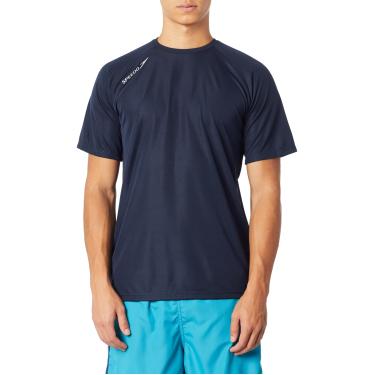 Imagem de Camiseta Masculina Manga Curta, Speedo, Raglan Essential, Poliéster com Fastdry, Tamanho Adulto, tamanho P - Marinho