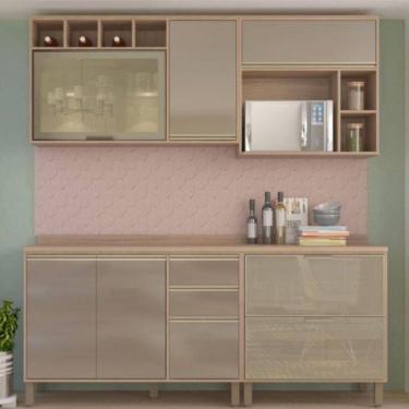 Imagem de Cozinha Modulada 4 Peças Sem Tampo Yara Luciane Vanilla-grafite