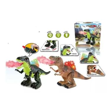 Imagem de Dinossauro De Brinquedo Solta Fumaça Anda Som E Luz - DM TOYS