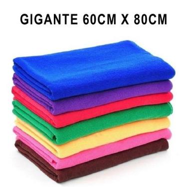 Imagem de Kit 5 Pano de Chão Microfibra Macio 60x80cm Toalha de Limpeza GiganteR