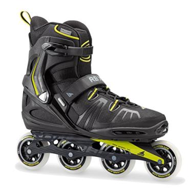 Imagem de Rollerblade Patins em linha RB XL masculino adulto fitness, preto e limão, patins em linha de alto desempenho