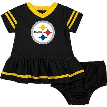 Imagem de NFL Vestido e capa de fralda Pittsburgh Steelers Team Jersey, preto/amarelo Pittsburgh Steelers, 18 meses