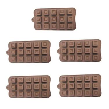 Imagem de 5un Forma Silicone Bombom Moldes fino Doce Docinho Quadrado - yangzi