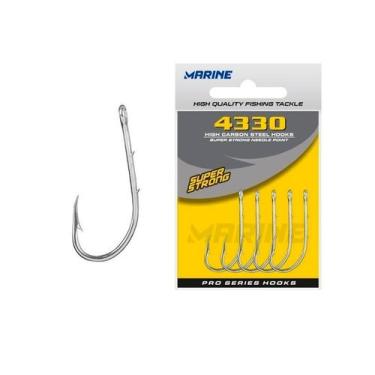 Imagem de Anzol Pesca Marine Sports Super Strong 4330 Nickel Nº 14 Cartela Com 5