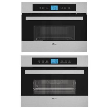Imagem de Kit Forno Elétrico Fischer Platinium Embutir 43L Air Fryer 8 Funções+ Micro-Ondas Platinium 35l 220v
