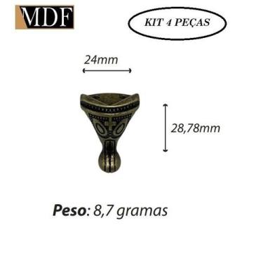 Imagem de Kit 4 Pezinho Grande Caixa e Bandeja 402 Ouro Velho - ATACADÃO DO ARTE
