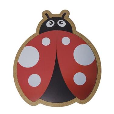 Imagem de Brinquedo Infantil Educativo Quebra Cabeça Joaninha Madeira Mdf - ATAC