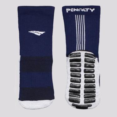 Imagem de Meia Penalty Grip Antiderrapante Marinho, 39-44