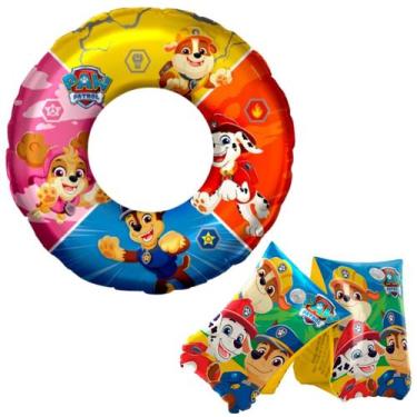Imagem de Kit Boia Braço Circular Paw Patrol Patrulha Canina Infantil - Etitoys,