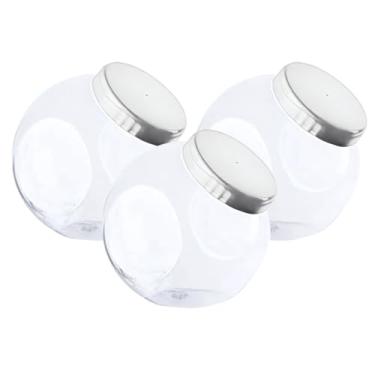 Imagem de Kit 3 Potes Baleiro Plástico Tampa de Rosca BPA Free 2,4LT Porta Mantimentos Multiuso (Branco)