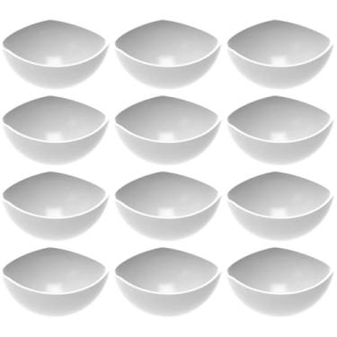 Imagem de 12 Potes de Sobremesa Doces Branco Avulso 265ml Plástico Trio Crippa Tigela Unitária