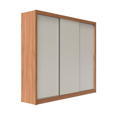 Imagem de Guarda-Roupa Casal Montclair Flex 3 PT 8 GV Off White e Canela