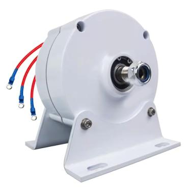 Imagem de 24V,HYZHANHONG Gerador elétrico de ímã permanente de 200 W 12 V -220 V, gerador CA trifásico de moinho de vento adequado para gerador de turbina eólica vertical e horizontal (branco)