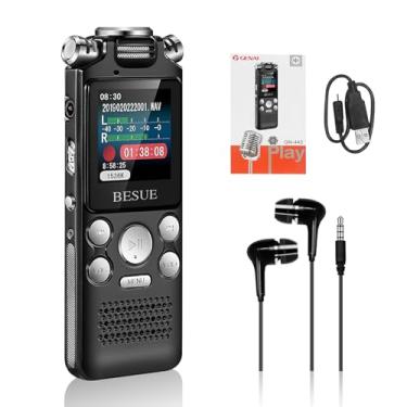 Imagem de Gravador de Voz plaud note Digitalcom Função de Gravação de MP3 plaud note Gravador de Voz Espião para Trabalho e Reuniões GN443 16 GB de Armazenamento Interno Gravação Ativada por Voz de 20-20 KHZ