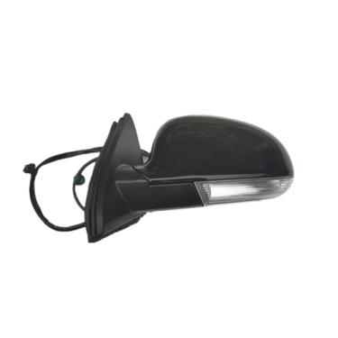 Imagem de Conjunto de espelho retrovisor de carro, lente de ajuste elétrico, aquecimento, lâmpada de direção, acessório automotivo 1K1857508BG, compatível com Jetta MK5 2005-2011(Black Left)