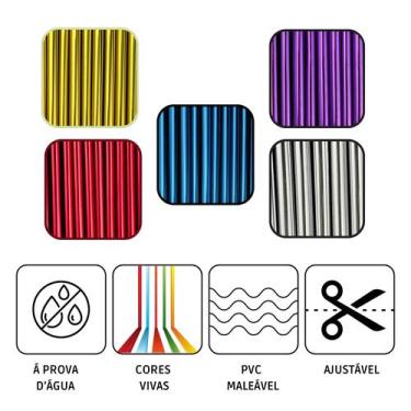 Imagem de Kit 10 Tiras Faixas Saída Difusor Ar-Condicionado Carro TOP - Estilo B