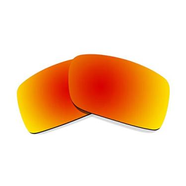 Imagem de Littlebird4 Lentes de reposição polarizadas de 1,5 mm para óculos de sol Oakley Gascan - MultiOptions, Espelhado vermelho fogo, 60mm