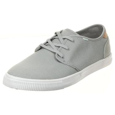 Imagem de TOMS Tênis masculino Carlo com cadarço casual - preto, Tela cinza Drizzle Heritage, 11 Women/11 Men