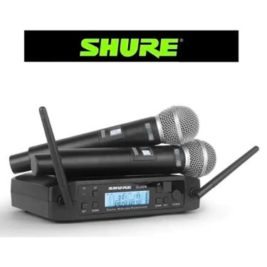 Imagem de Microfone Shure profissional GLXD4 uhf sem fio duplo cardióide - tubo de metal