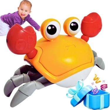 Imagem de Brinquedo Caranguejo Fujão Sensorial Bebê 1 Ano Robo Interativo Com Luzes E Som criança 12 meses