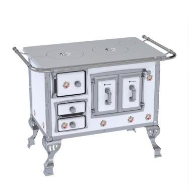 Imagem de Fogao a Lenha N 1 Sec Chapa de Aluminio Branco Buque Sem Tampa