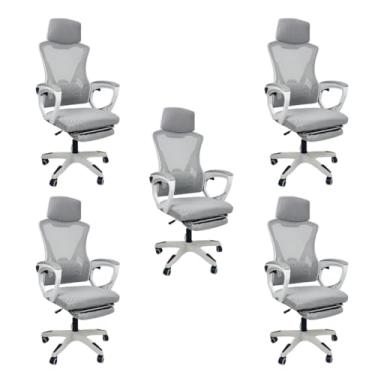 Imagem de Oficial Webshop - Kit 5 Cadeiras de Escritório Presidente Executiva Oficial Supreme Cinza
