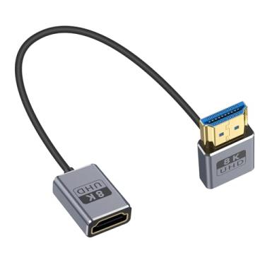 Imagem de Duttek Cabo HDMI 2.1 8K 1FT/30 cm, cabo HDMI macho para fêmea, larguras de banda ultra alta velocidade de 48 Gbps, cabo HDMI ultrafino OD2,5 mm, suporta 8K @60Hz, 4K @240Hz para GH5S, PS5, monitor