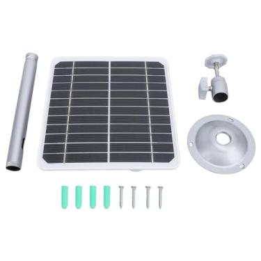 Imagem de Painel solar de câmera 20w 5V IP68 Painel solar de alta eficiência à prova d'água para câmeras de segurança doméstica e alimentadores de vida selvagem ABS Alumínio Alumínio
