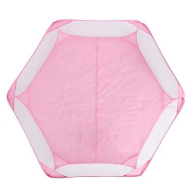 Imagem de Tenda de Gaiola para Animais de Estimação, Pecinho Animais Pequenos Dobráveis ​​respiráveis ​​para Coelhos Interno (Rosa)