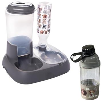 Imagem de Kit Bebedouro e Comedouro Para Pet Água Ração Cachorro Gato