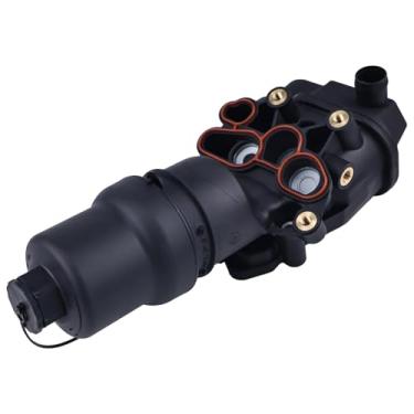 Imagem de JZGRDN Conjunto de tampa de filtro de óleo 06F115397J compatível com Volkswagen Jetta 2007-2008, Passat/GTI 2006-2008, Golf 2012-2013, Eos 2007-2009 e Audi A4, A3, TT, A4/TT Quattro, 2.0L