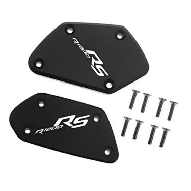 Imagem de Acc-Creativity Tampa do reservatório de fluido de freio dianteiro de alumínio para motocicleta, tampa do reservatório do cilindro mestre compatível com BMW R1200RS 14-19 (preto)