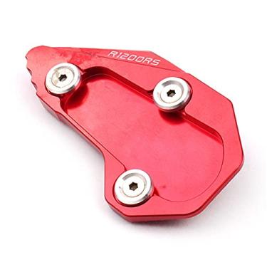 Imagem de Acc-Creativity Suporte de pé de motocicleta com ampliador lateral para placa de extensão compatível com BMW R1200R R1200RS 2015-2018 (vermelho)